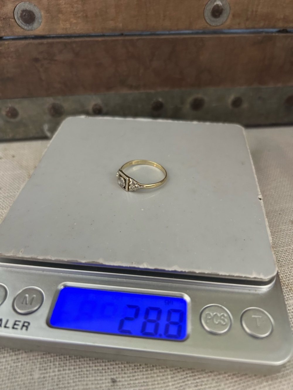 Antique 14k Old Cut Ring - Picture 6 of 12